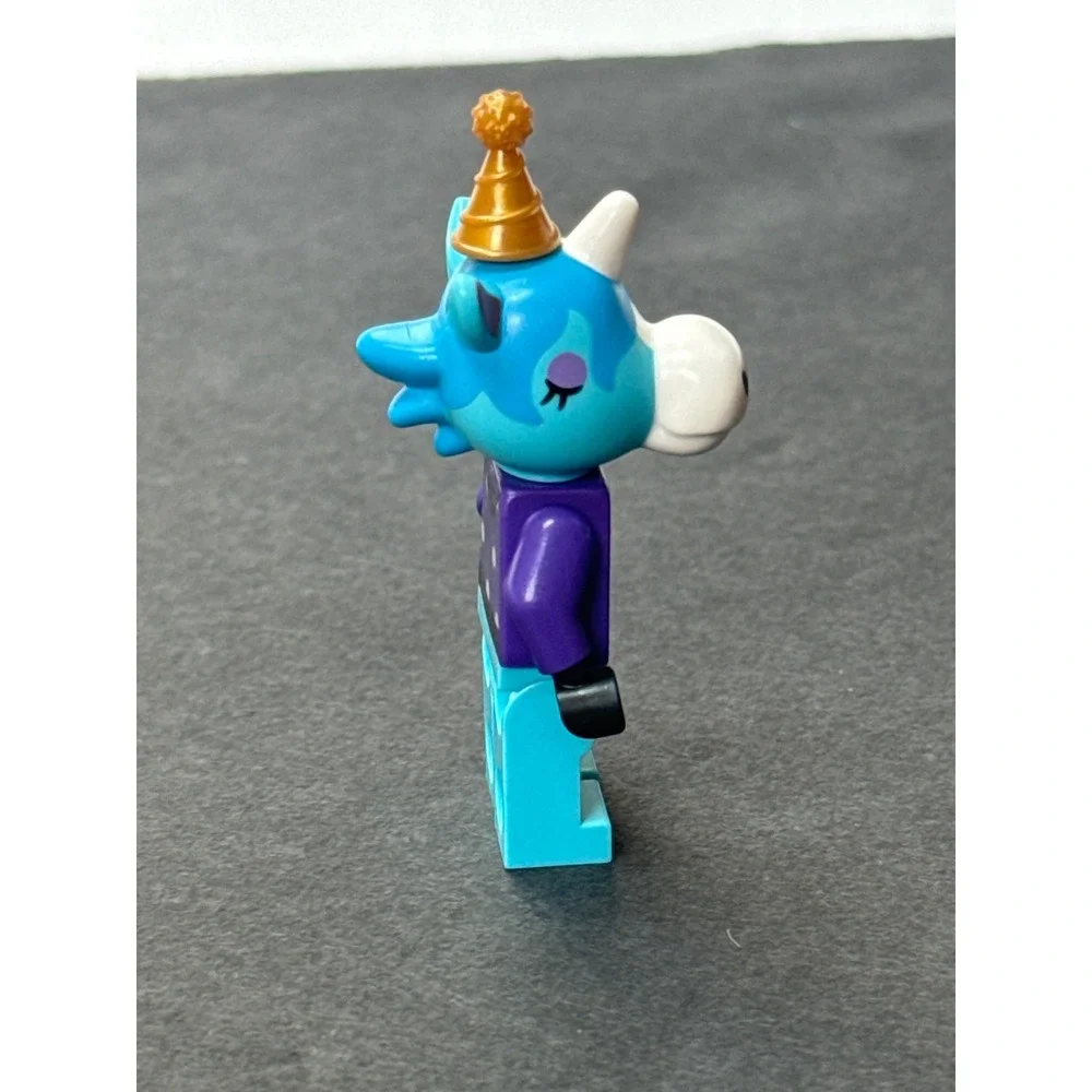 LEGO Animal Crossing Julian Minifigure Blue Purple Hoodie Gold Party Hat